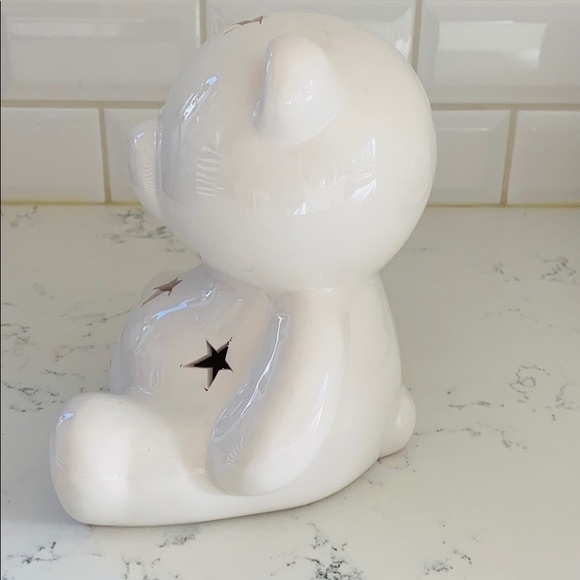 Lila & Jack White Ceramic Bear Cordless Lamp - Picture 4 of 15